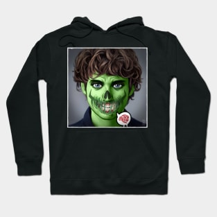 Green Zombie Will Graham with Brain Hoodie